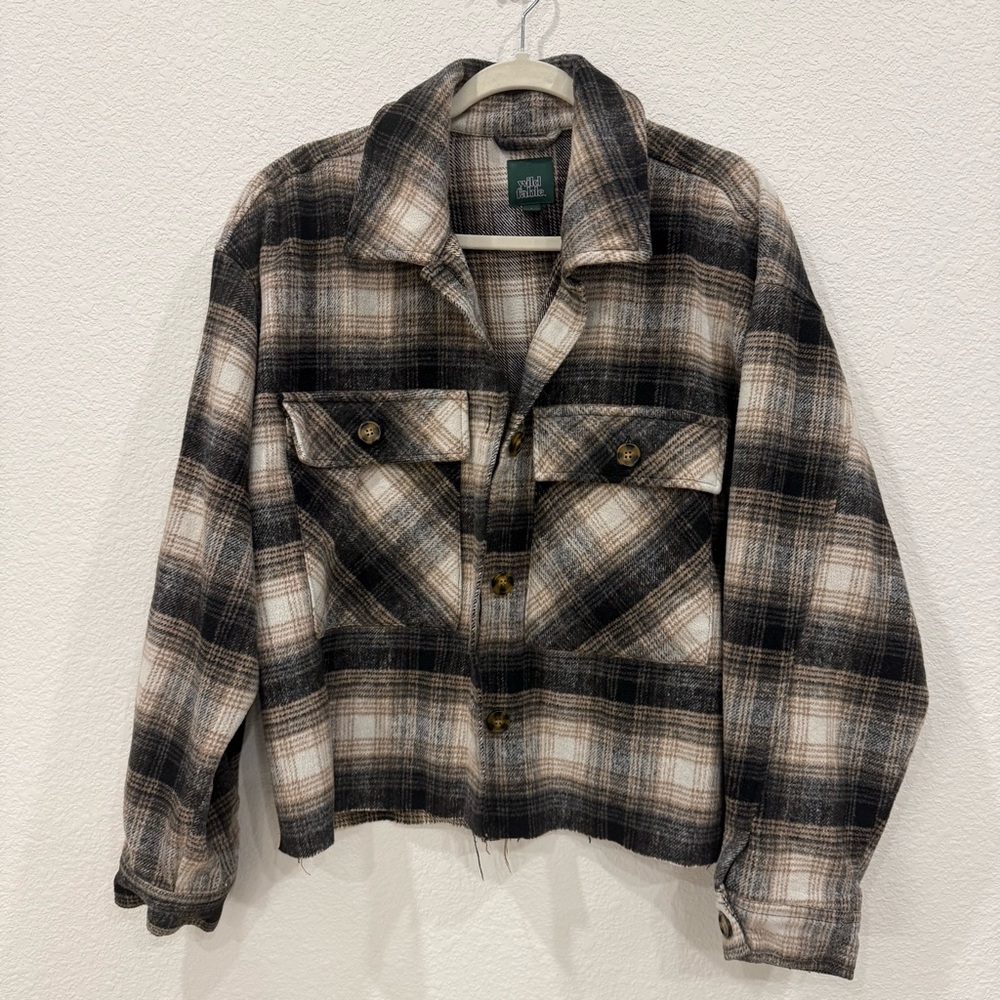 Wild Fable Plaid Jacket in Black and Brown